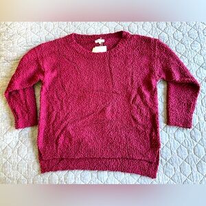 NWT Miracle super soft popcorn chenille sweater in burgundy wine - size M/L